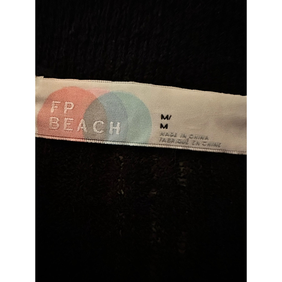 Free People Riding Waves Midi Sweater, Black Medium - Picture 10 of 13